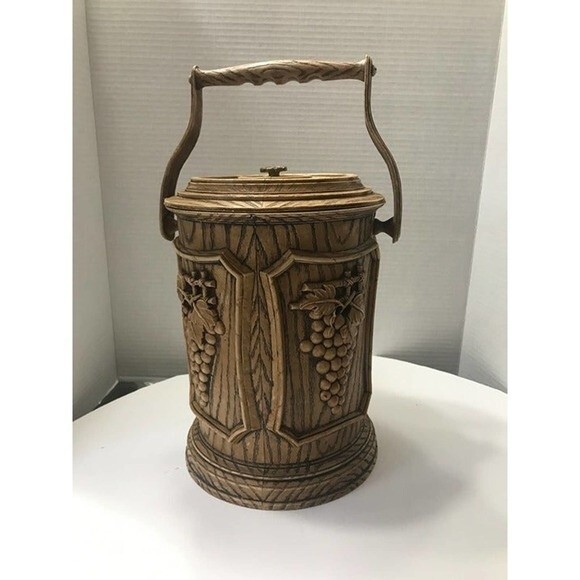 Vintage Midcentury Brown Ice bucket - Picture 3 of 5